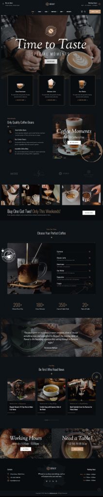 MẪU WEBSITE COFFEE SHOP – BENOIT