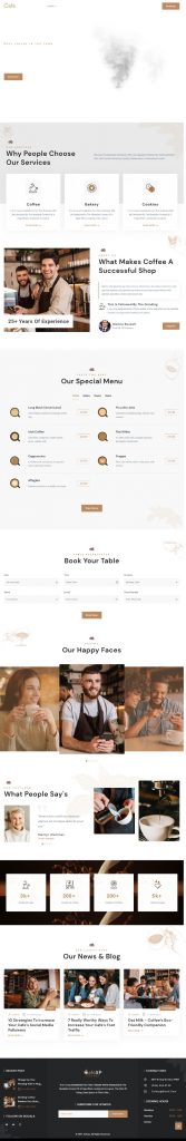 MẪU WEBSITE COFFEE SHOP – CAFE XP