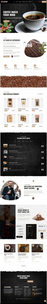 MẪU WEBSITE COFFEE SHOP – CAFENOD HOME 1