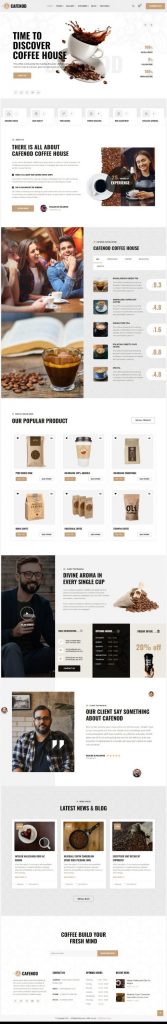 MẪU WEBSITE COFFEE SHOP – CAFENOD HOME 2