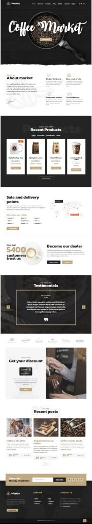 MẪU WEBSITE COFFEE SHOP – COFFEE KING