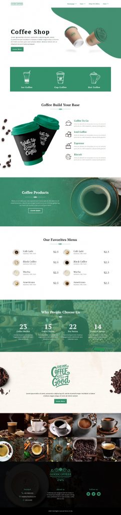 MẪU WEBSITE COFFEE SHOP – COFFEE KIT HOME 1