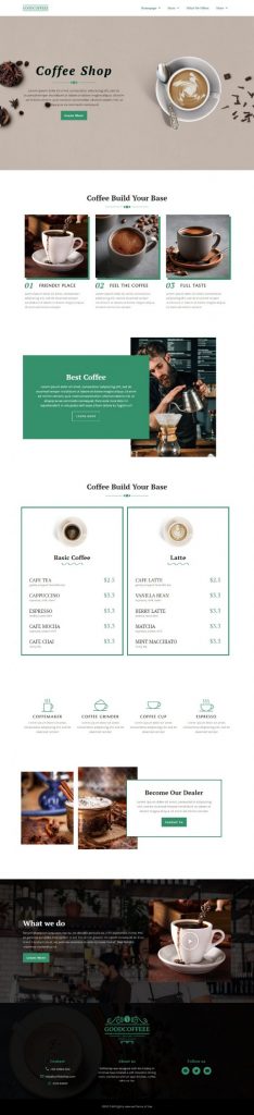 MẪU WEBSITE COFFEE SHOP – COFFEE KIT HOME 2