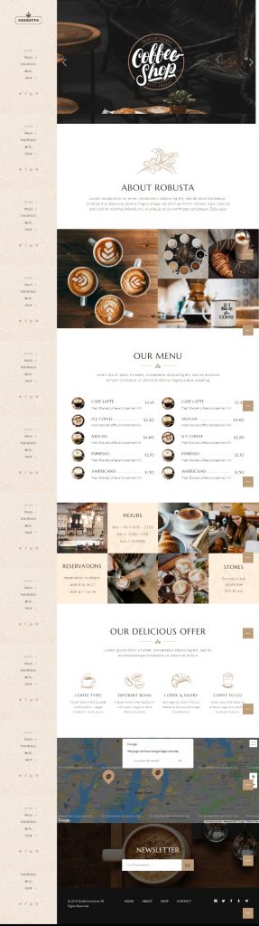 MẪU WEBSITE COFFEE SHOP – CORRETTO HOME 1