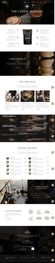 MẪU WEBSITE COFFEE SHOP – CORRETTO HOME 2