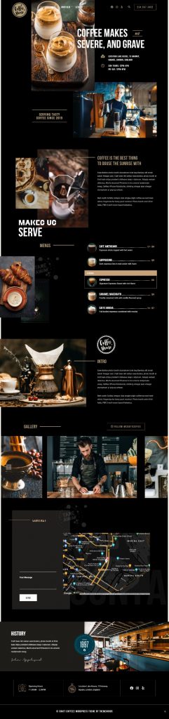 MẪU WEBSITE COFFEE SHOP – CRAFT HOME 4