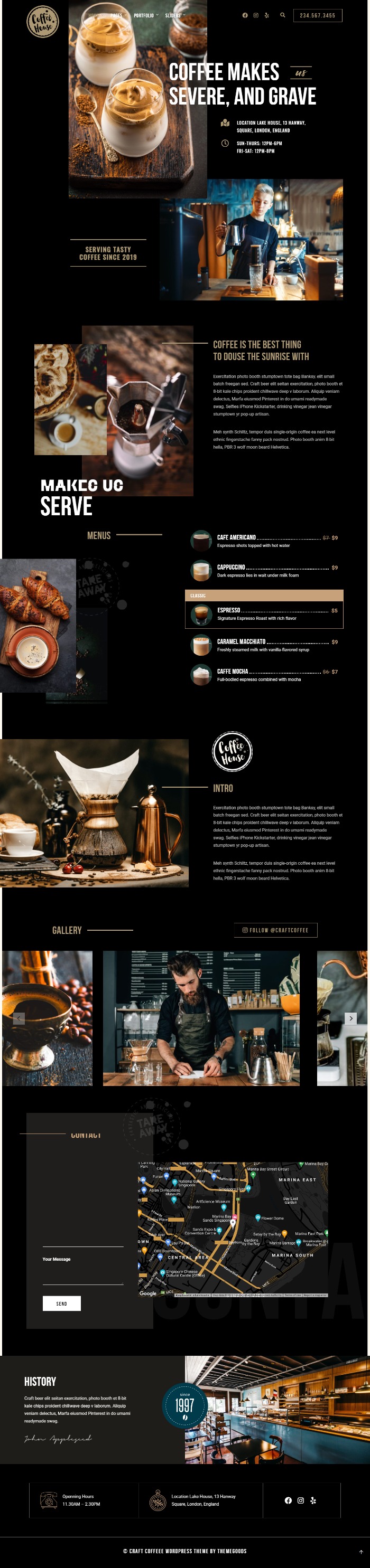 MẪU WEBSITE COFFEE SHOP - CRAFT HOME 4