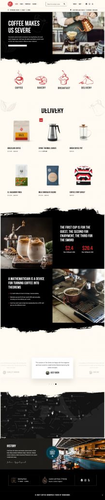 MẪU WEBSITE COFFEE SHOP – CRAFT HOME 7