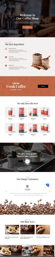 MẪU WEBSITE COFFEE SHOP – DEMENT HOME 2