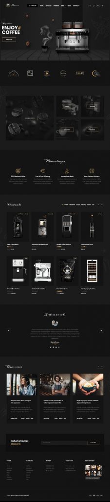 MẪU WEBSITE COFFEE SHOP – MOCCA