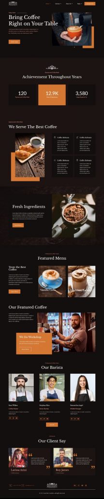 MẪU WEBSITE COFFEE SHOP – MOCCHATO