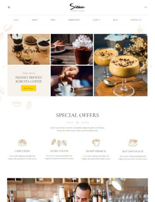 MẪU WEBSITE COFFEE SHOP - SIENA