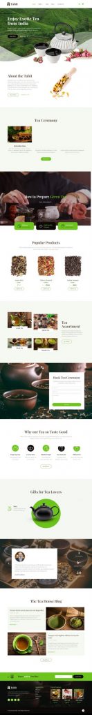 MẪU WEBSITE COFFEE SHOP – TABIT
