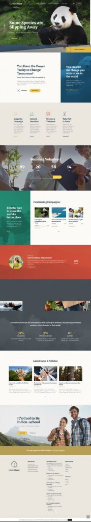 Mẫu Website Giới Thiệu Công Ty Môi Trường Green Planet