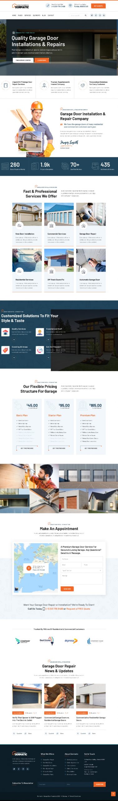 Mẫu Website Giới Thiệu Dịch Vụ Sửa Chữa Nhà Dormatic Home 3