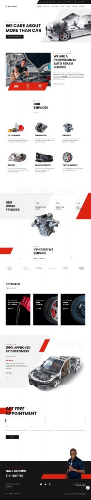 Mẫu Website Giới Thiệu Dịch Vụ Sửa Chữa Xe Macchina