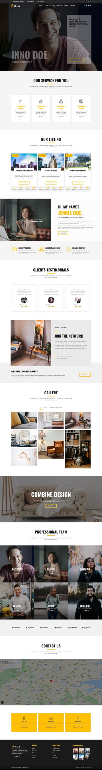 Mẫu Website LandingPage Bất Động Sản Bello Home 2