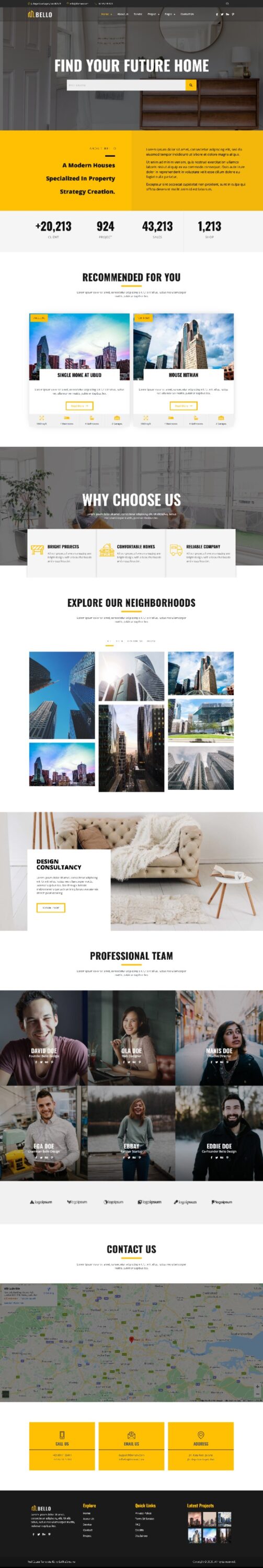 Mẫu Website LandingPage Bất Động Sản Bello Home 3