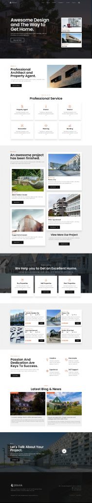Mẫu Website LandingPage Bất Động Sản Graha
