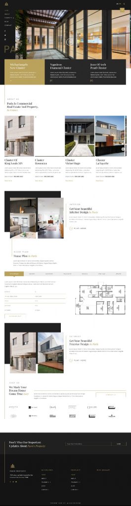 Mẫu Website LandingPage Bất Động Sản Paris