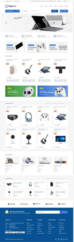 Mẫu Website Bán Hàng Công Nghệ – Digitech