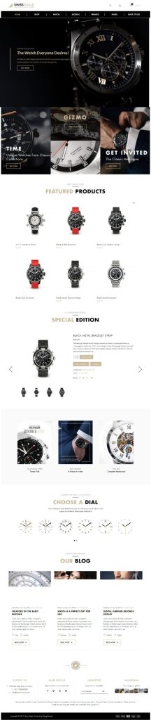 Mẫu Website Bán Hàng Công Nghệ Đồng Hồ – Swisseagle