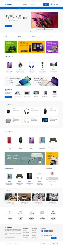 Mẫu Website Bán Hàng Công Nghệ – Junko