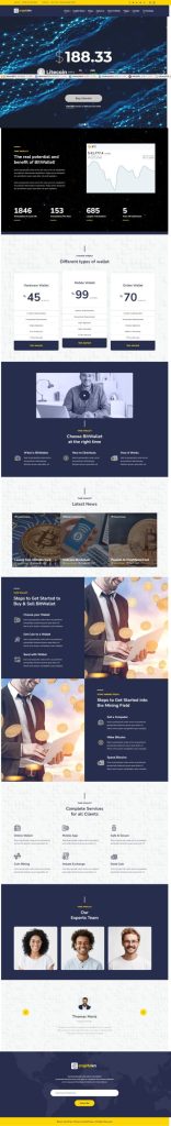 Mẫu website tài chính – Cryptokn