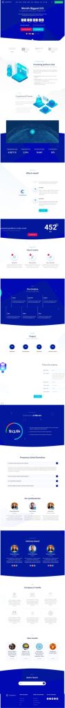 Mẫu website tài chính – Cryptoland