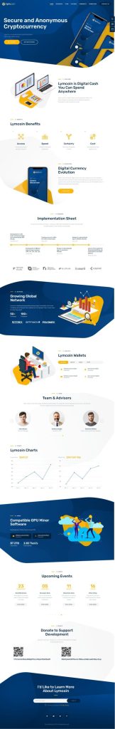 Mẫu website tài chính – Lymcoin