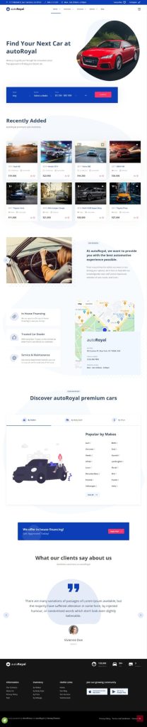 MẪU WEBSITE BÁN XE – AUTO ROYAL
