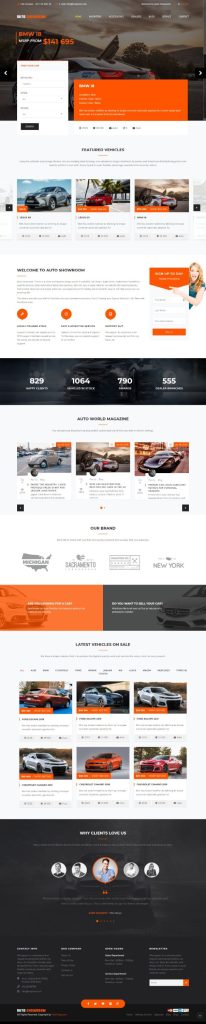 MẪU WEBSITE BÁN XE – AUTO SHOWROOM HOME 2