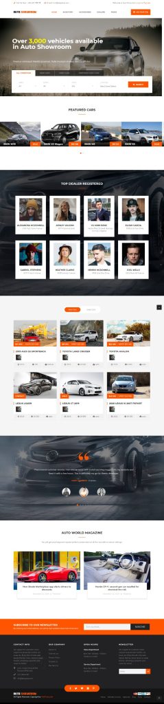 MẪU WEBSITE BÁN XE – AUTO SHOWROOM HOME 4