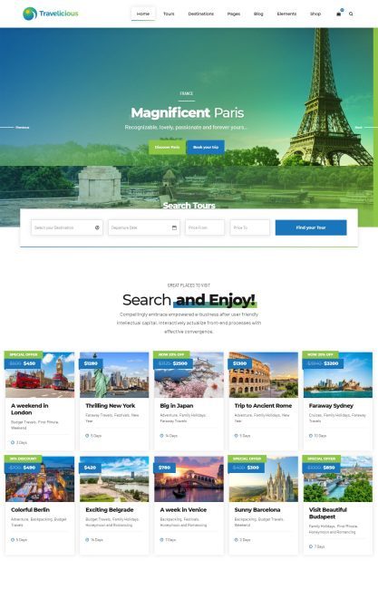 MẪU WEBSITE CÔNG TY DU LỊCH - TRAVELICIOUS