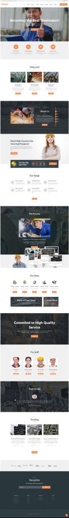 Mẫu Website Giới Thiệu Công Ty Sắt Thép Franco