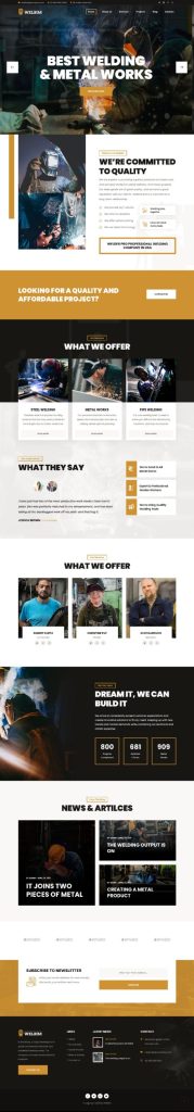 Mẫu Website Giới Thiệu Công Ty Sắt Thép Welbim