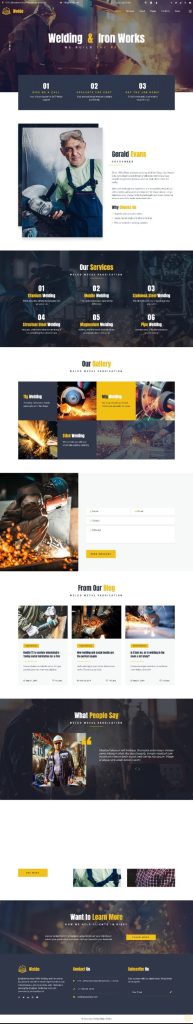 Mẫu Website Giới Thiệu Công Ty Sắt Thép Weldo