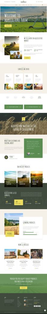 Mẫu Website Giới Thiệu Dịch Vụ Sản Phẩm Nông Nghiệp  Agrikole