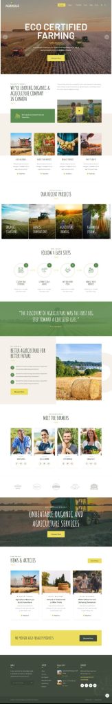 Mẫu Website Giới Thiệu Dịch Vụ Sản Phẩm Nông Nghiệp  Agrikole Home 3