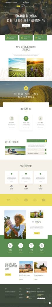 Mẫu Website Giới Thiệu Dịch Vụ Sản Phẩm Nông Nghiệp  Agrikole Home 4