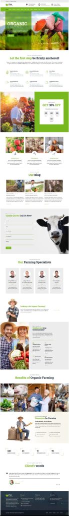 Mẫu Website Giới Thiệu Dịch Vụ Sản Phẩm Nông Nghiệp Orga