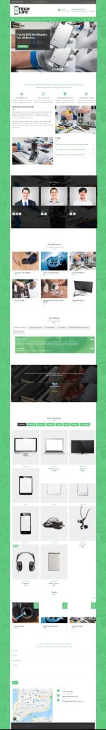 Mẫu Website Giới Thiệu Dịch Vụ Sửa Chữa Điện Thoại Máy Tính Tech Life Home 4