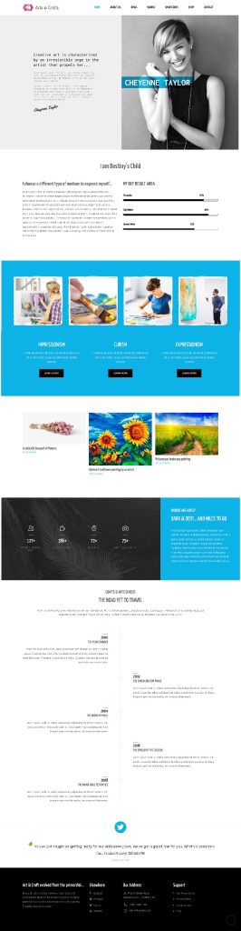 Mẫu Website Giới Thiệu Sản Phẩm Tranh Vẽ Art Crafts Home 2