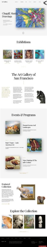 Mẫu Website Giới Thiệu Sản Phẩm Tranh Vẽ Art Gallery