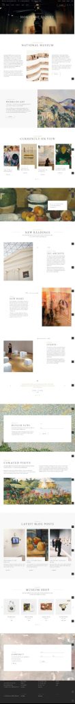 Mẫu Website Giới Thiệu Sản Phẩm Tranh Vẽ Musea