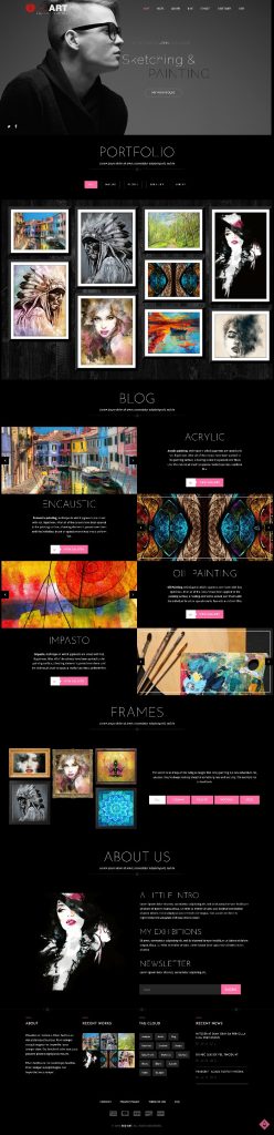 Mẫu Website Giới Thiệu Sản Phẩm Tranh Vẽ Red Art