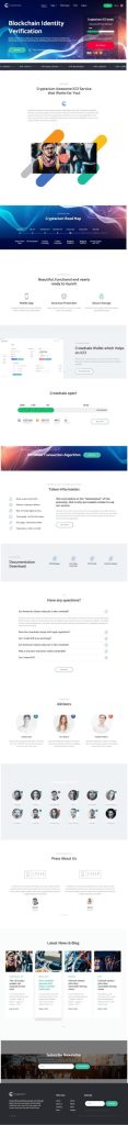 Mẫu website tài chính – Crypterium