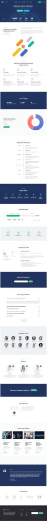 Mẫu website tài chính – Crypterium 1