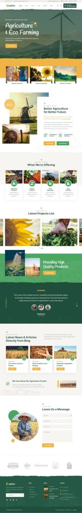 Mẫu Website Giới Thiệu Dịch Vụ Sản Phẩm Nông Nghiệp – Agrikon