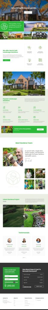 Mẫu website MẪU WEBSITE CÔNG TY LÀM VƯỜN – GARDENA